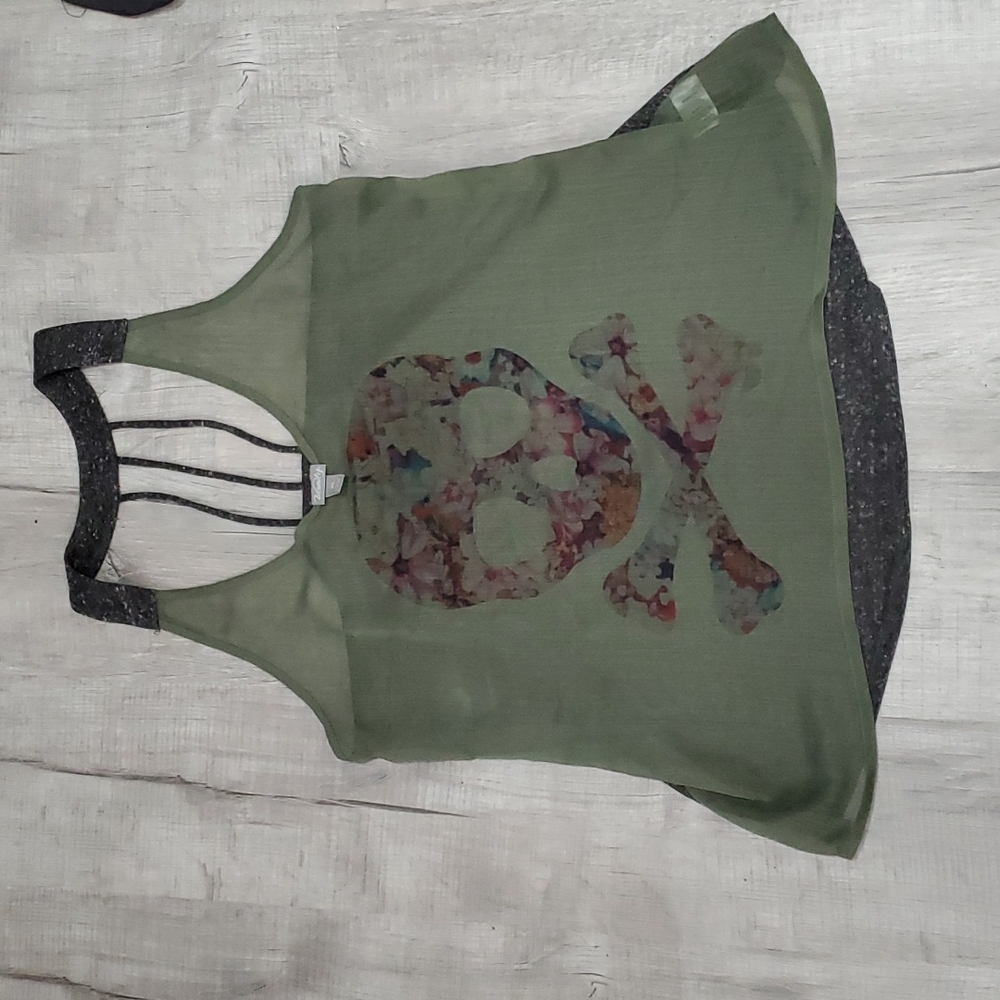 Floral Skull Tank Top